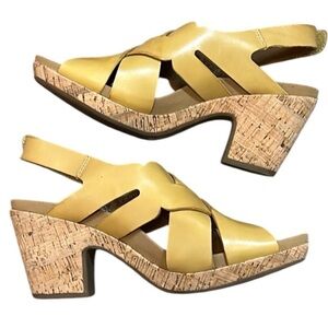 COBB HILL Alleah Sling Back Yellow Sandal, Womens size 8.5